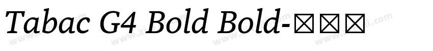Tabac G4 Bold Bold字体转换